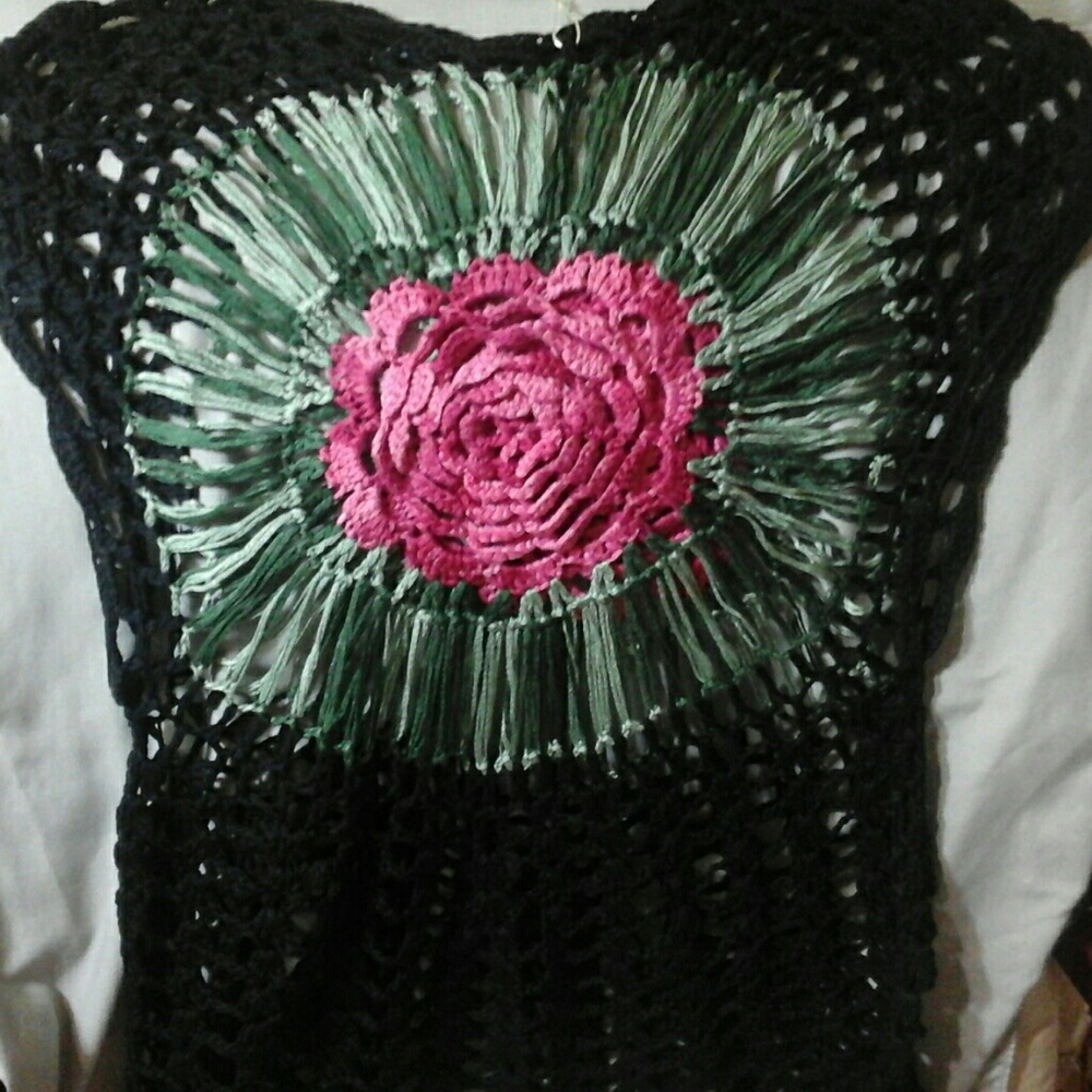 Sweater Hollow Hook Flower (hand made) - Picture 6 of 7